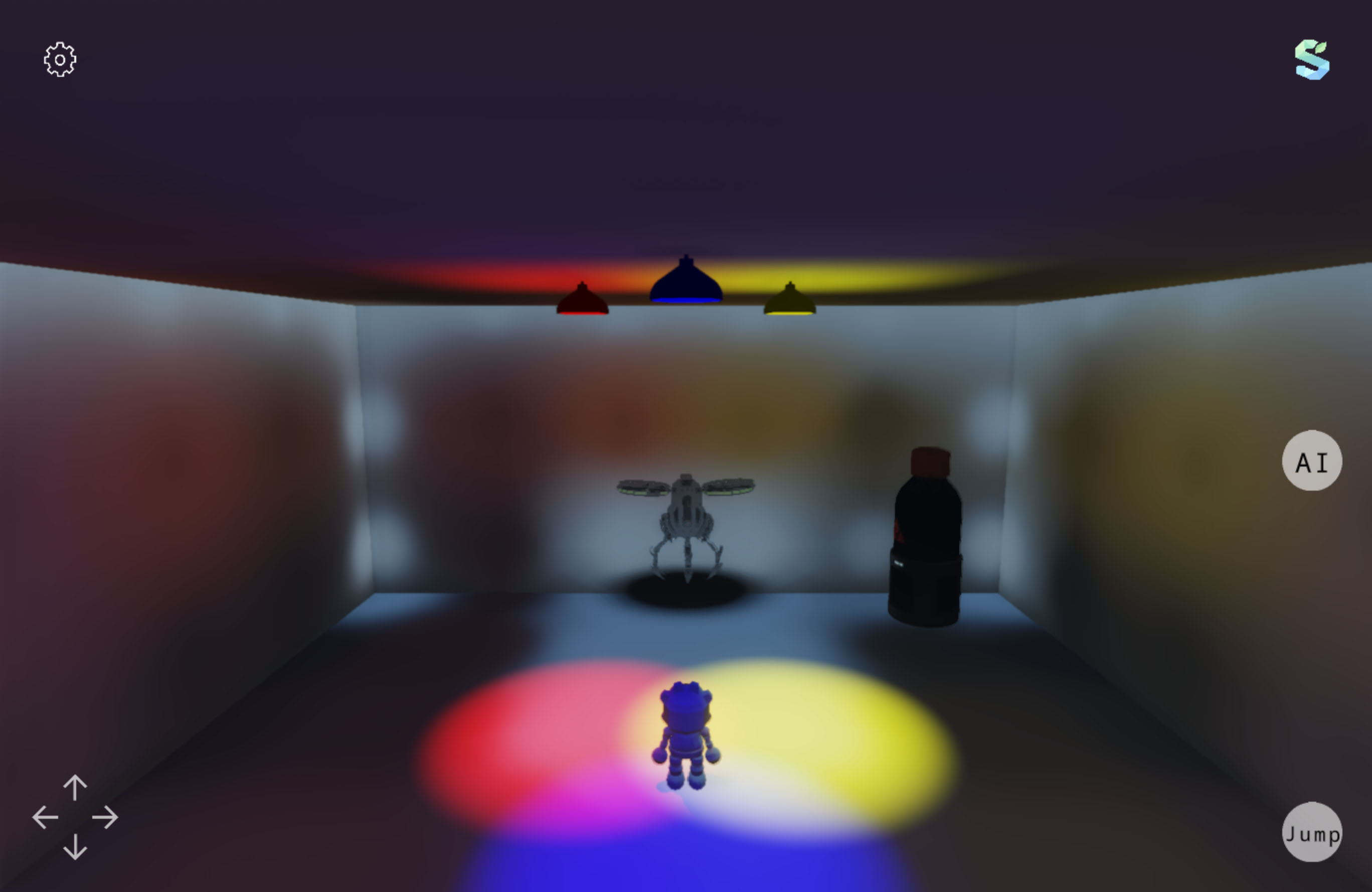 Interior lit by dynamic global illumination